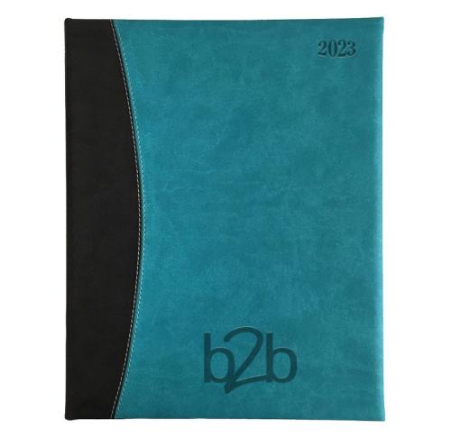 Quarto Blind Embossed Management Desk Diaries 2025 White Paper Padded Cover