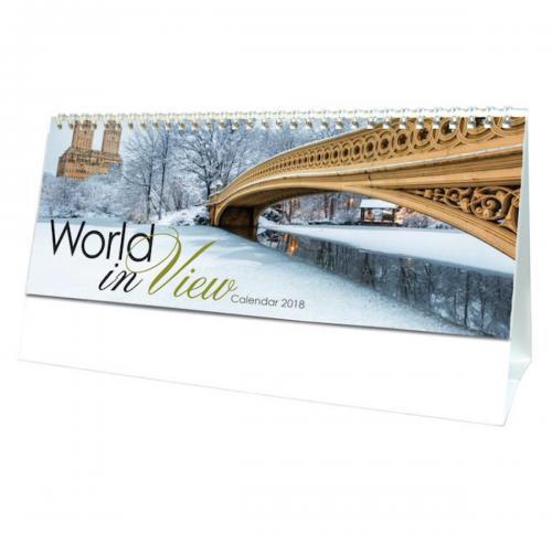 World In View Desk Calendar 2025