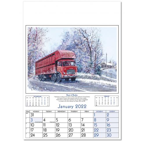 Commercial Vehicles Wall Calendar 2025