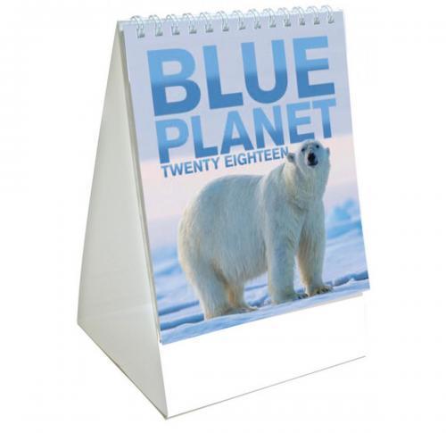 Custom Printed 2025 Desk Calendars Blue Planet Mini 