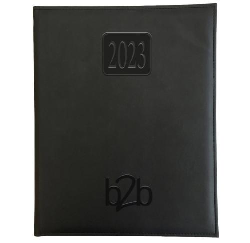 Quarto Management Desk Diaries Blind Embossed  2025 Cream Paper Padded