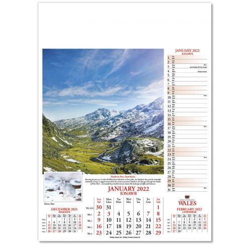 2025 Wall Calendar Discovering Wales 