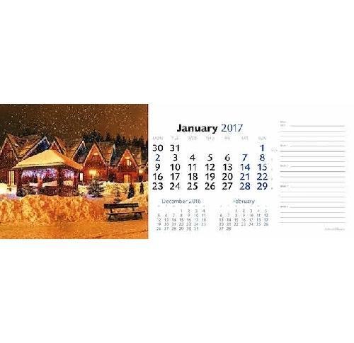 World By Night Desk Calendar 2025