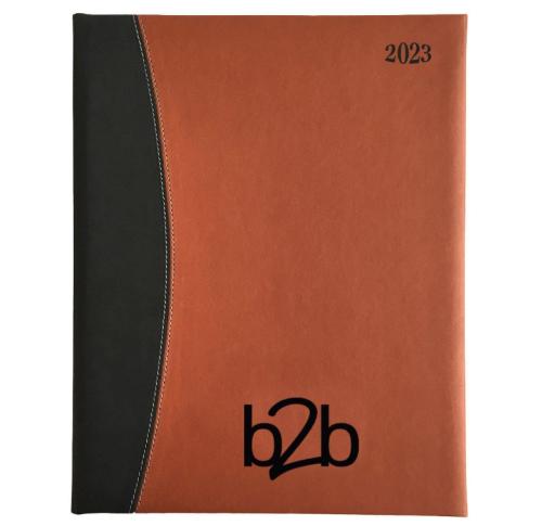 Custom Logo Page A Day Desk Diaries 2025 - Padded Cover- Sorrento