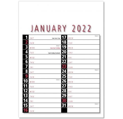 Custom Printed Commercial Engagement Wall Calendars 2025