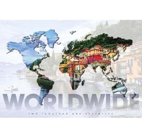 Worldwide Wall Calendar 2025 Printed Business Logo