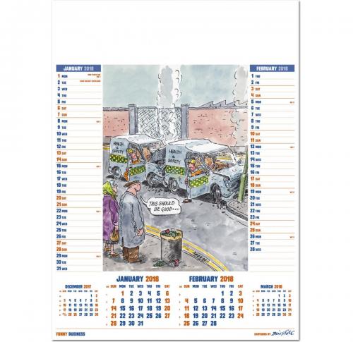 Printed Funny Business Wall Calendars 2025