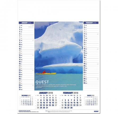Custom Printed Insight Wall Calendar 2025s