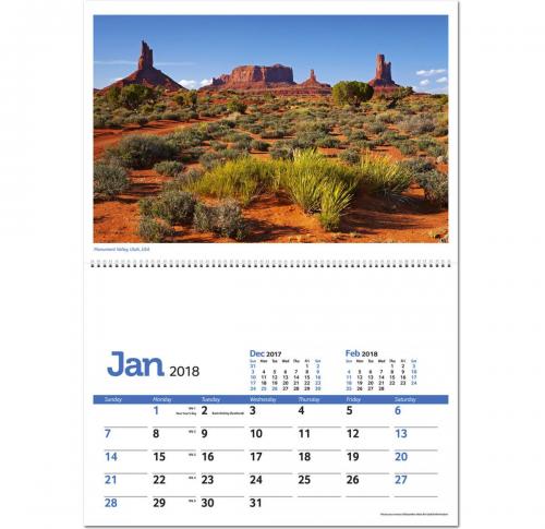 Printed BusinessTravellers World Wall Calendars 2025