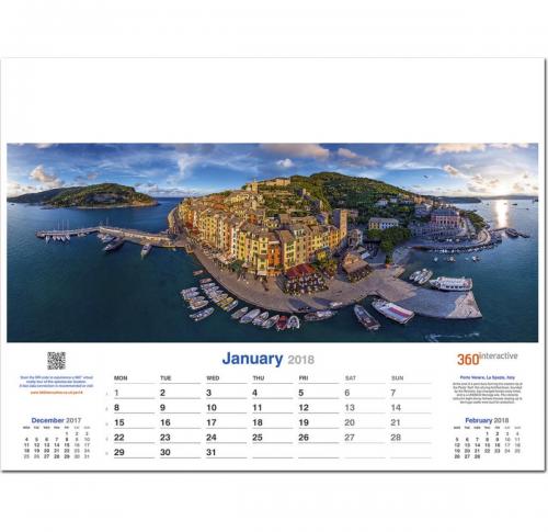 360interactive Organiser Wall Calendar 2025    NEW