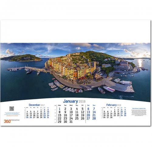 Custom Printed 360 interactive (Large Format) Wall Calendars 2025