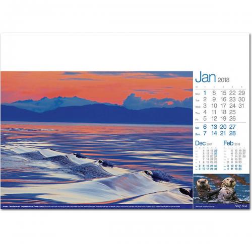 Custom Personalised Deep Blue Wall Calendars 2025