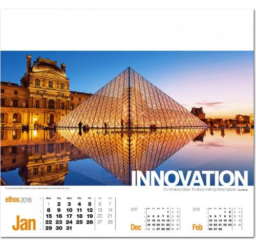 Business Printed Ethos Wall Calendars 2025