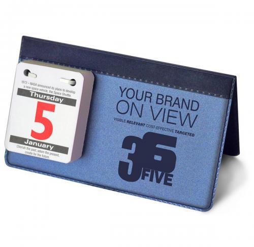 Company Printed Universal Easels - Blocked Desk Calendars 2025