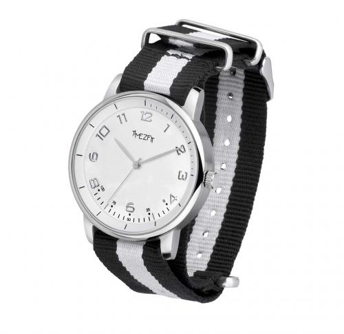 WatchTracker - nylon black - white