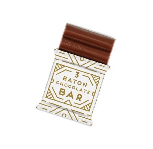 Branded 3 Baton Bar - Milk Chocolate