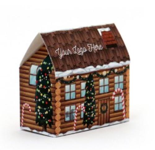 Christmas Eco House Box - Chocolate Santa's Elves - X2