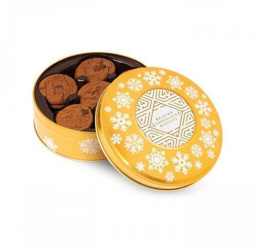Winter Collection – Share Tin - Belgian Chocolate Cookies - Gold