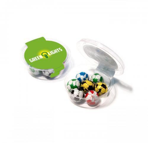 Chocolate Footballs In Eco Pot - Midi