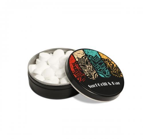 XS Peppermint Tin - Black - Paper Label