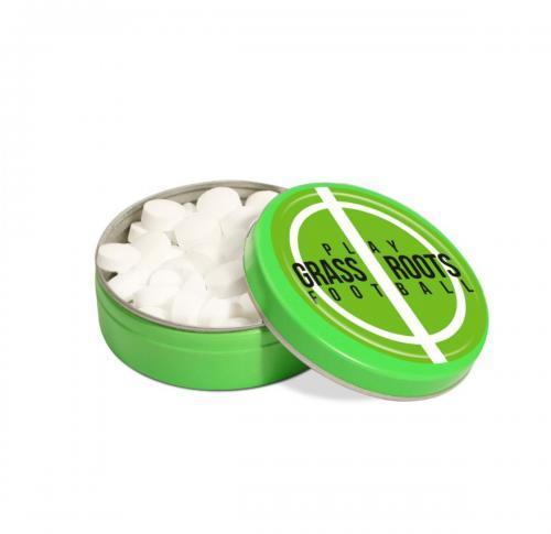 XS Peppermint Tin - Green - Dome Label