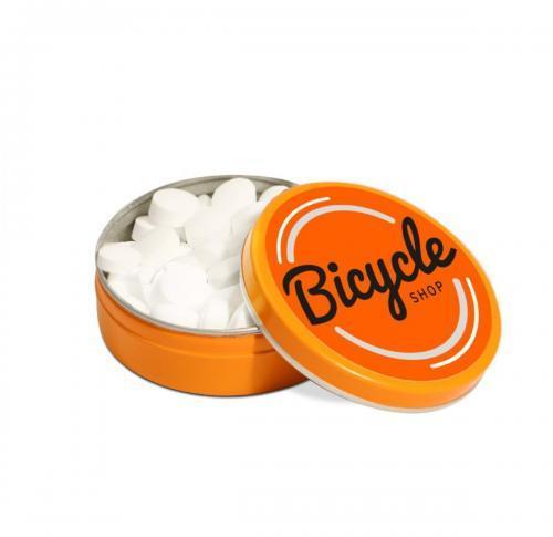 XS Peppermint Tin - Orange - Paper Label