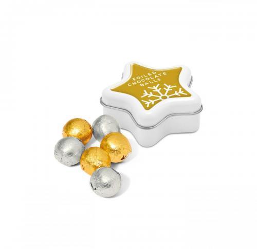 Winter Collection – Star Tin - Foiled Chocolate Balls