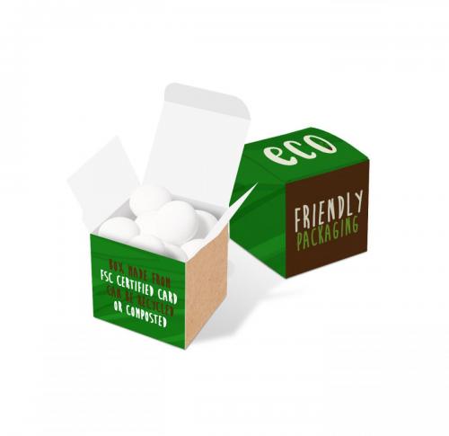 Promotional Eco Friendly Cube Box of  Sweets - Mint Imperials