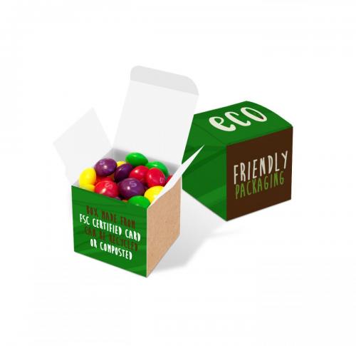 Eco Friendly Cube of Sweets Box - Skittles