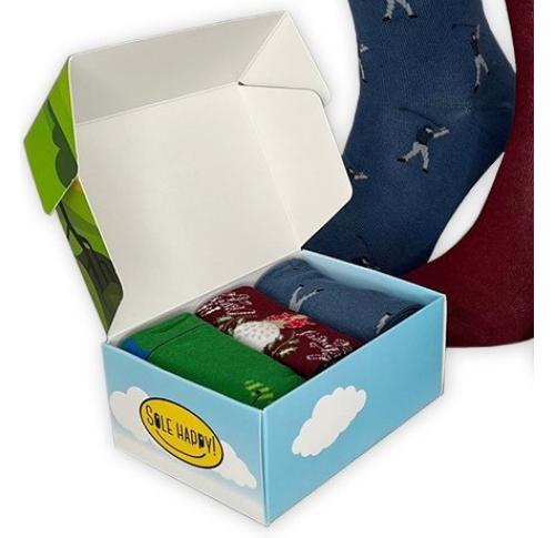 Bespoke Sock Gift Box Holds 3 Pairs Of Classic Dress Socks