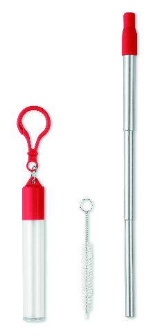 Printed Collapsible Reusable Stainless Steel Straw & Brush