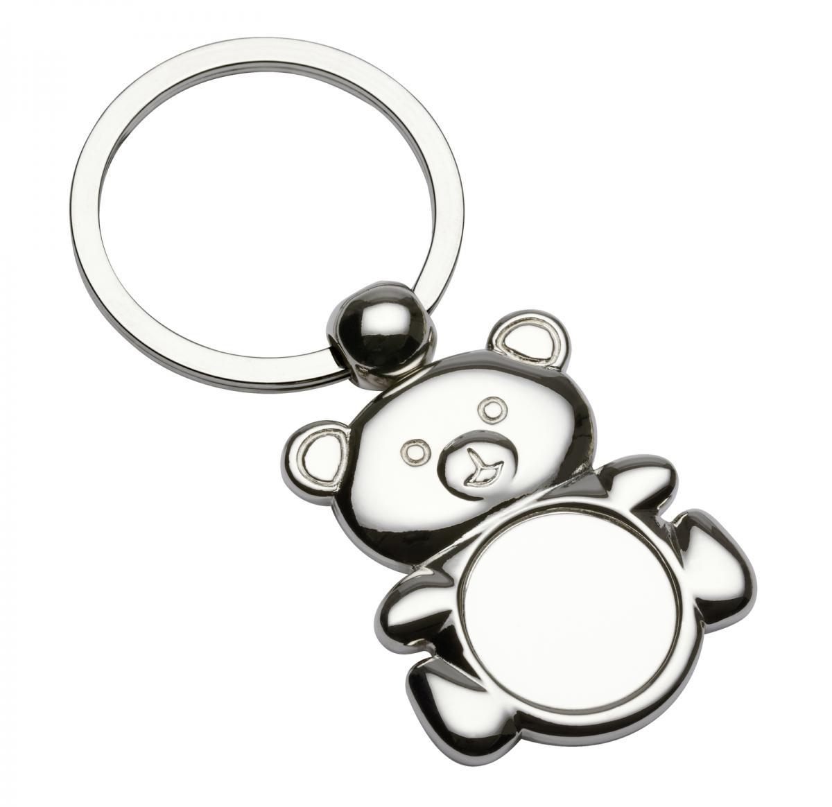 Teddy Bear Shaped Keyring Metal