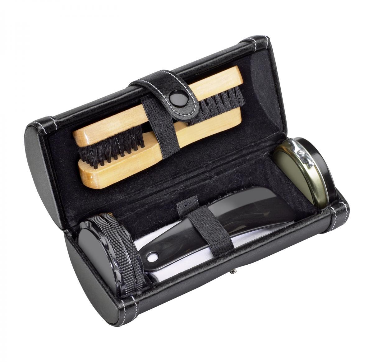 Promotional Shoeshine Polish Kits - Brush, Polish, Shoehorn