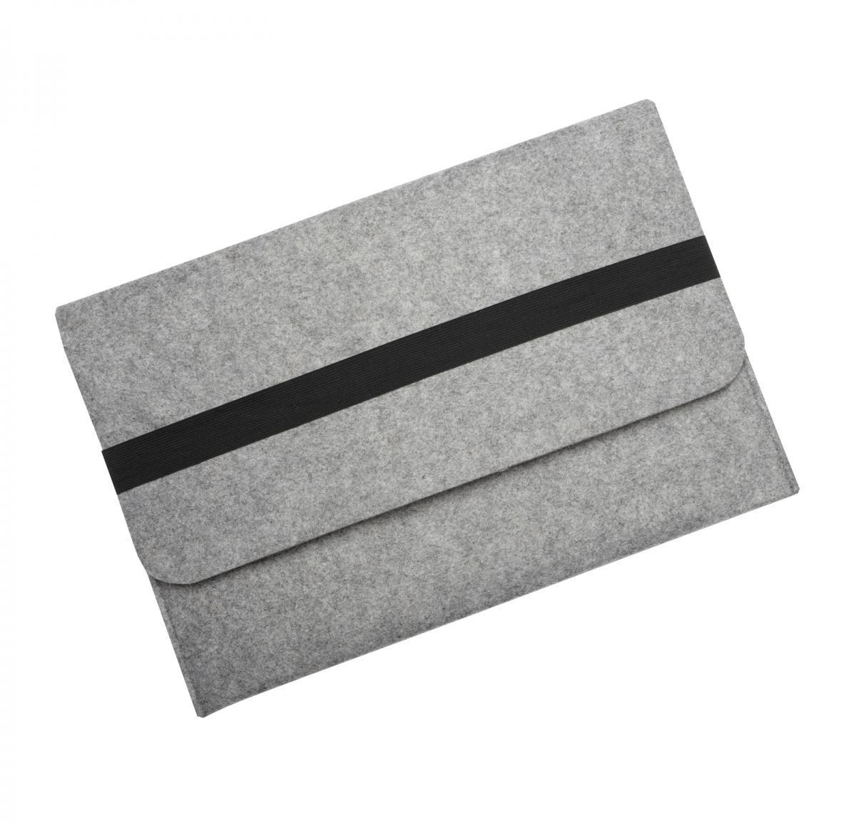 Custom Branded Felt Laptop Bags - Light Grey