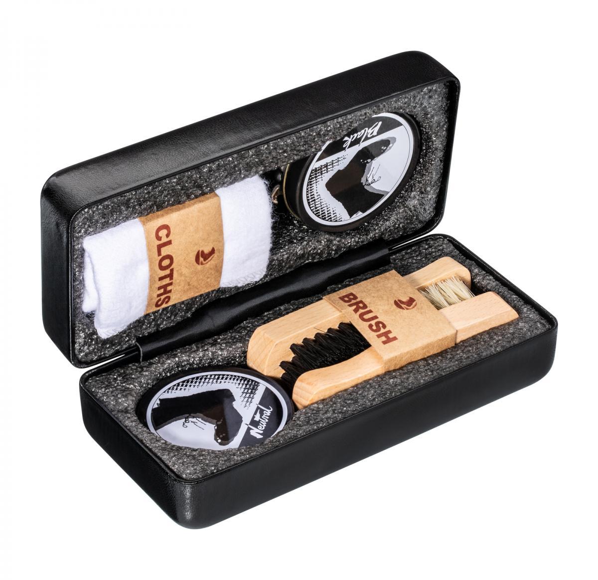 Branded Shoe Polish Kits, Cloths, Brushes, Polish
