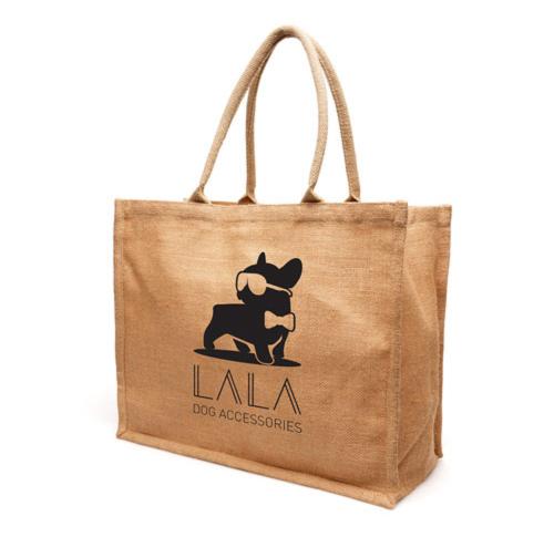Large Natural Burton Shopper Bags Custom Logo