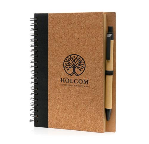 Custom Printed B6 Cork Notebook and Pens