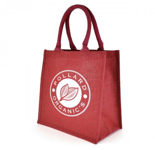 Company Logo Jute Shopper Bags Karg Rope Handles