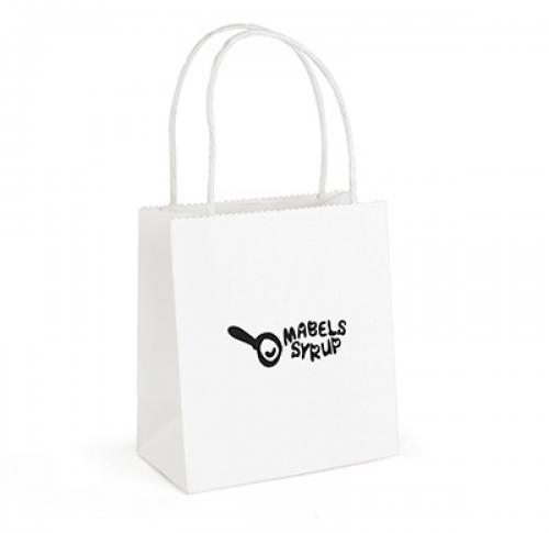 Custom Recyclable  White Paper Bag Small
