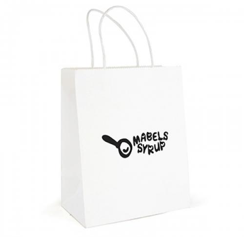 Branded White Paper Bag Medium