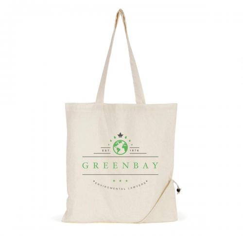 Foldable Shopping Bag 4oz Natural Cotton