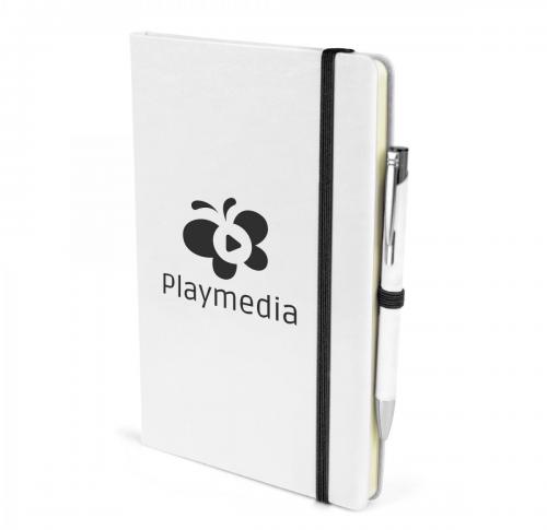 Custom Branded A5 White Notebook