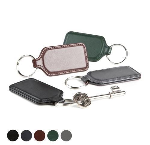 Custom Leather Rectangular Key Fobs London
