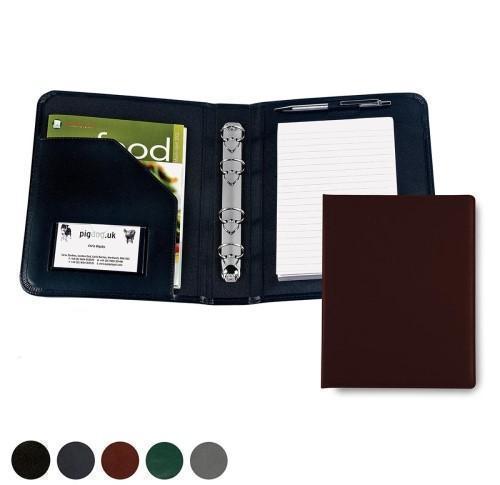 Promotional Hampton Leather A5 Ring Binders Conference Folder 