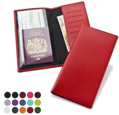 Customised Travel Wallets With One Clear Pocket And One Material Pocket With Card Slots