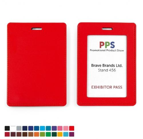 Belluno Colours PU Landscape ID Card Holder For A Lanyard Or Clip