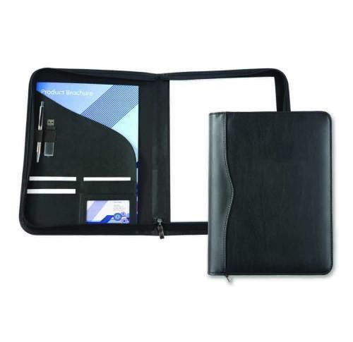 Black Houghton A4 Zipped Conference Folder