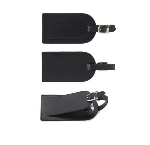 Branded Leather Luggage Tags Sandringham Nappa Gift Boxed