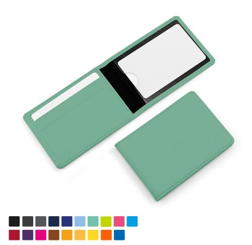 Branded Season Ticket Or ID Card Case In Torino Matt Velvet Touch Vegan PU, In A Choice Of Colours . 