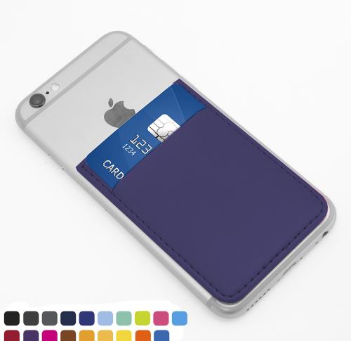 Branded Card Case For A Smart Phone , Choose From Of 19 Contemporary Colours, In Soft Touch Vegan Torino PU. 